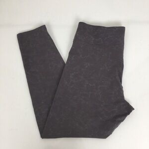 Express Women’s Leggings Gray Metallic Sheen Sz L Stretchy Yoga Pants High Waist